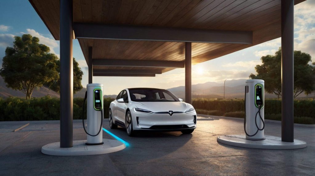 Futuristic EV charging with wireless, fast, sustainable tech