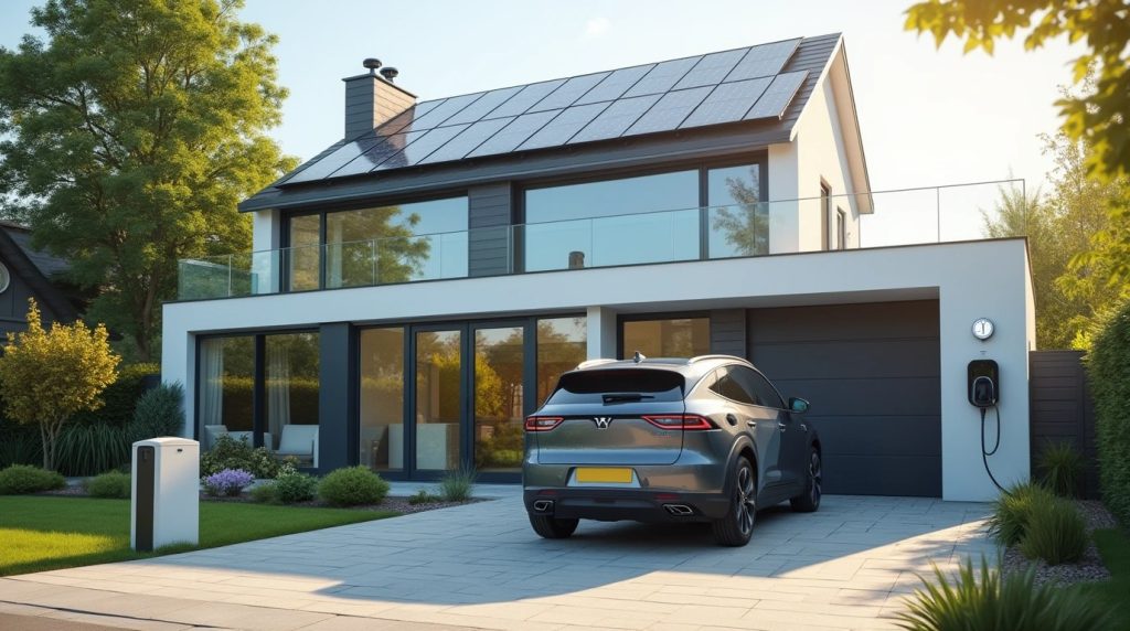Home EV charging with solar panels and savings