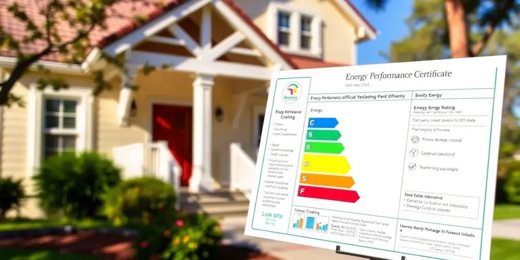Home with Energy Performance Certificate in a sunny setting.